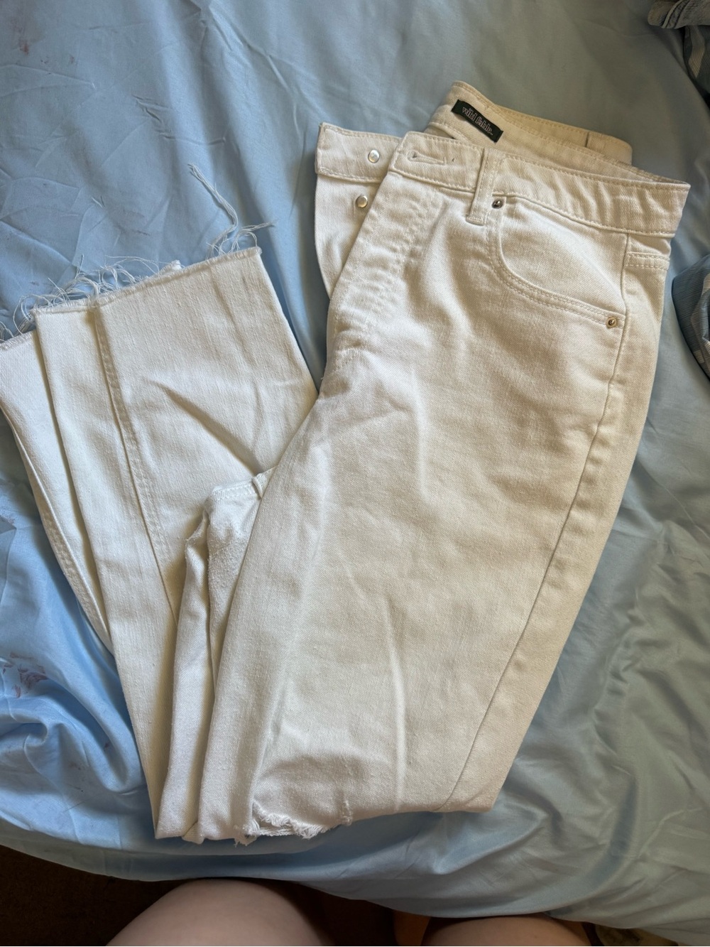 wild fable White Denim Jeans with Logo Tag